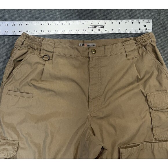 5.11 Tactical Stryke Pants Men 40x32 Brown Khaki Cargo Ripstop Utility Elastic - Picture 12 of 16